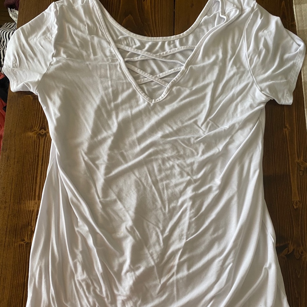 White cross tie top
